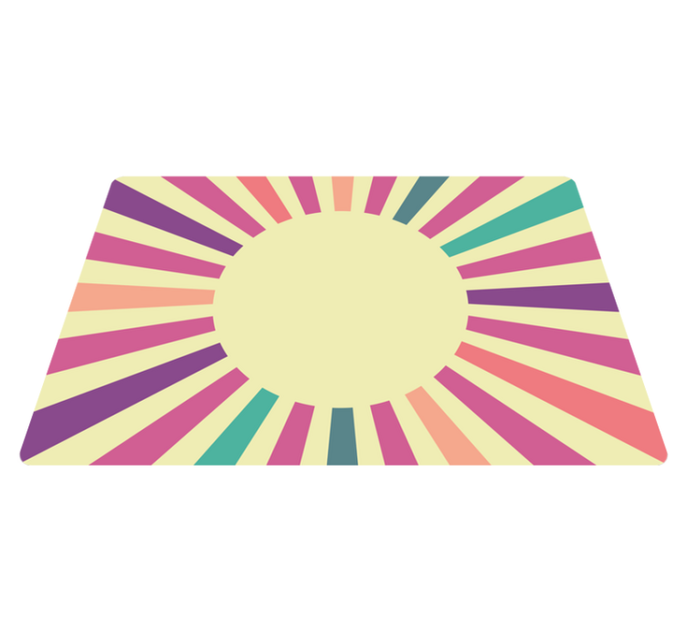 Tapis vinyles géométriques conception de lignes rayonnantes - TenStickers