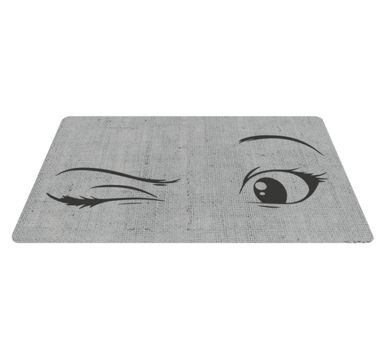 Tapis vinyle ado croquis d'eye-liner artistique - TenStickers