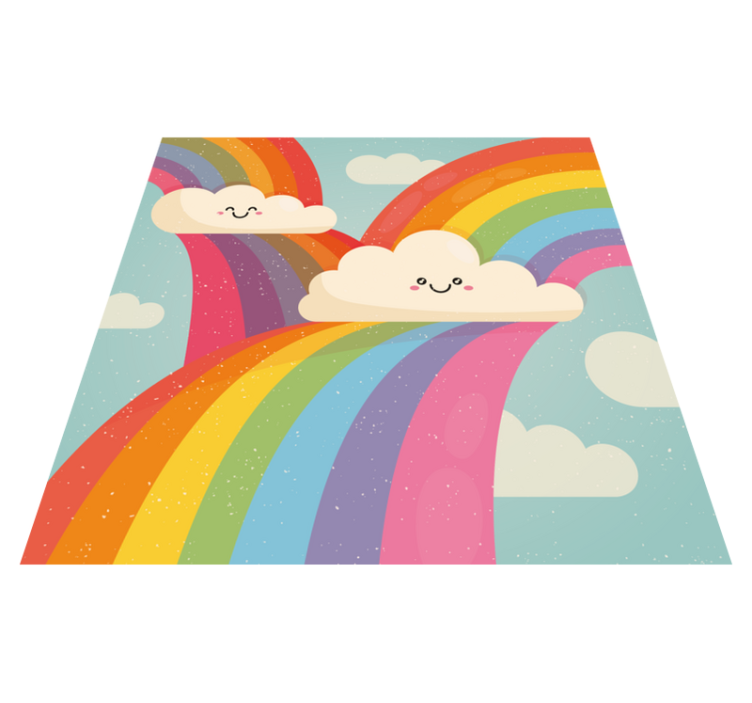 Tapis vinyle autres tapis art arc-en-ciel joyeux - TenStickers