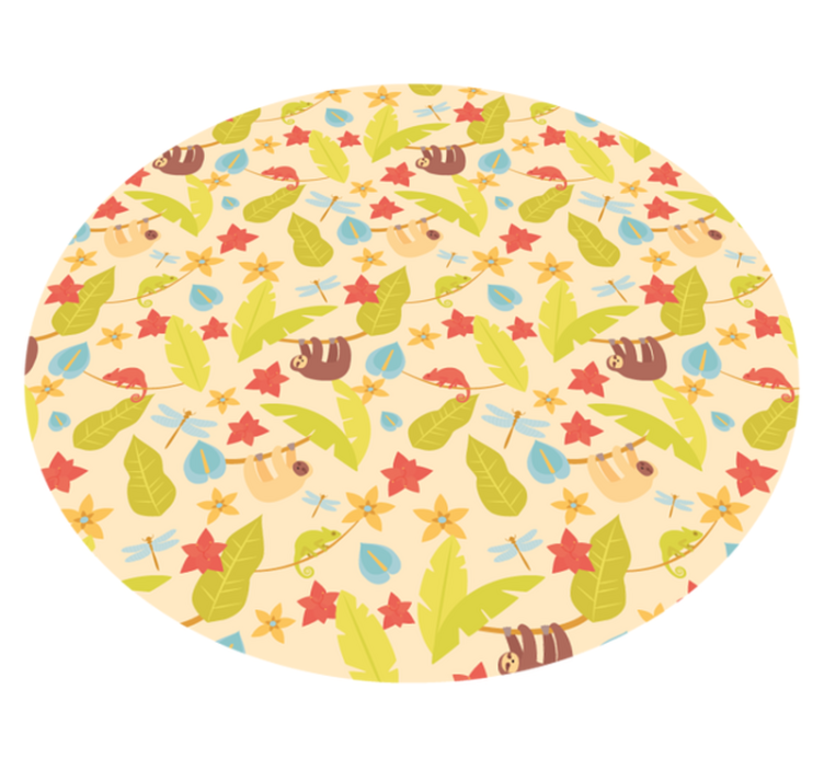Tapis vinyle autres tapis circulaire des créatures d'automne - TenStickers