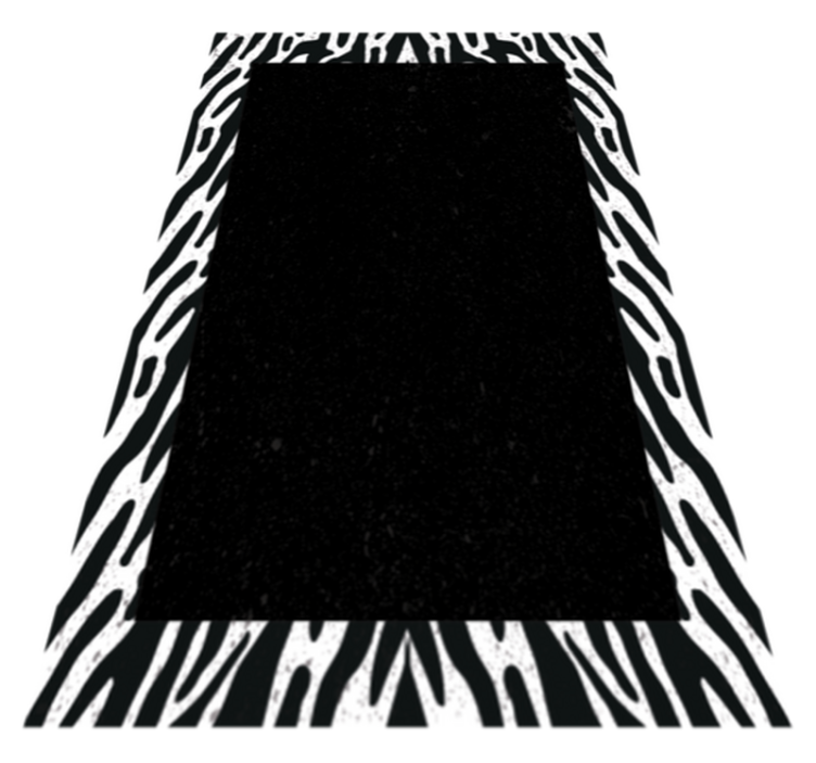 Tapis vinyle animal zèbre monochrome - TenStickers