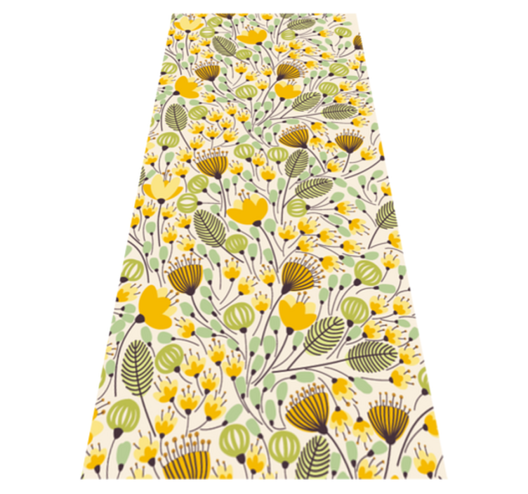Tapis vinyle fleurs et plantes motif botanique floral - TenStickers