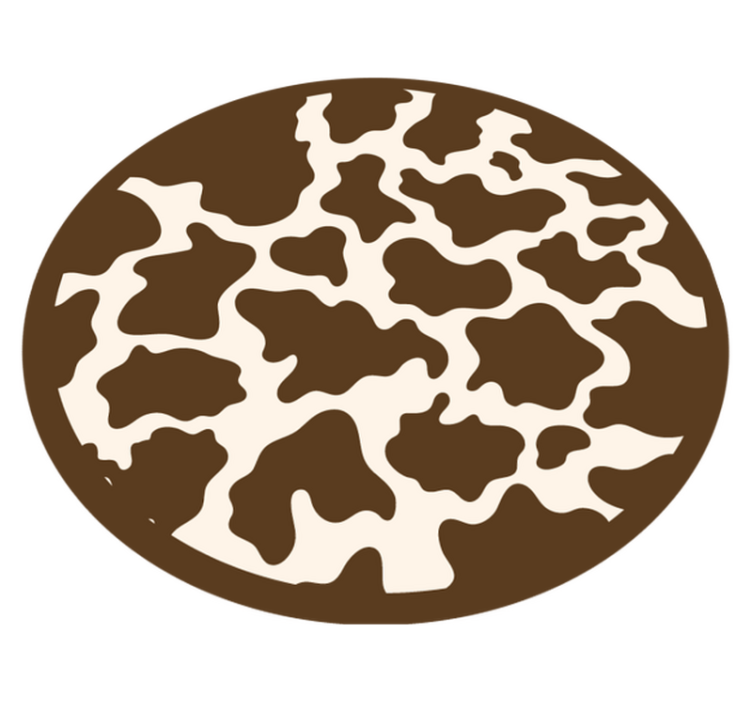 Tapis vinyle animal peau de vache circulaire - TenStickers