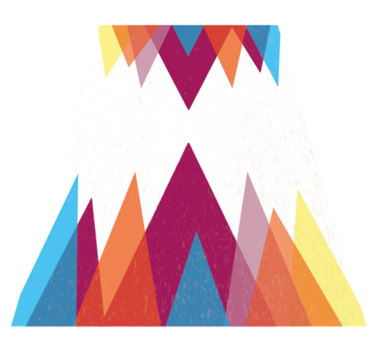 Tapis vinyles géométriques arrangement de triangles colorés - TenStickers