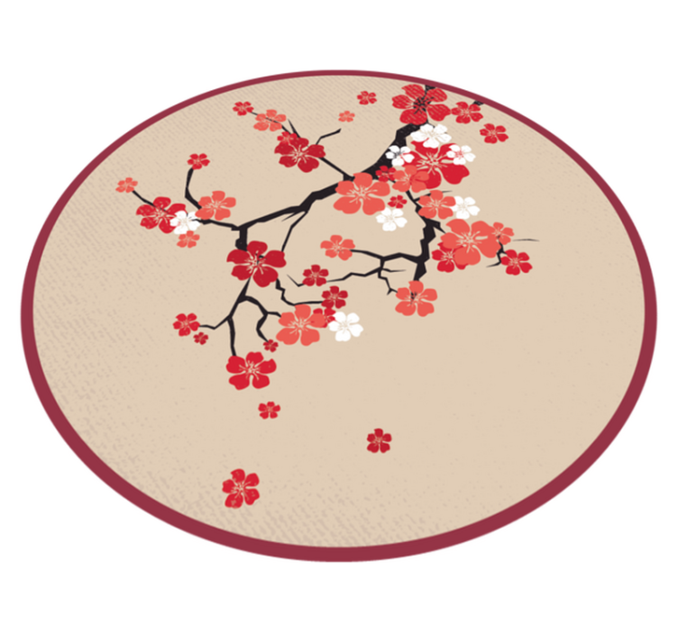 Tapis vinyle fleurs et plantes branches fleuries - TenStickers