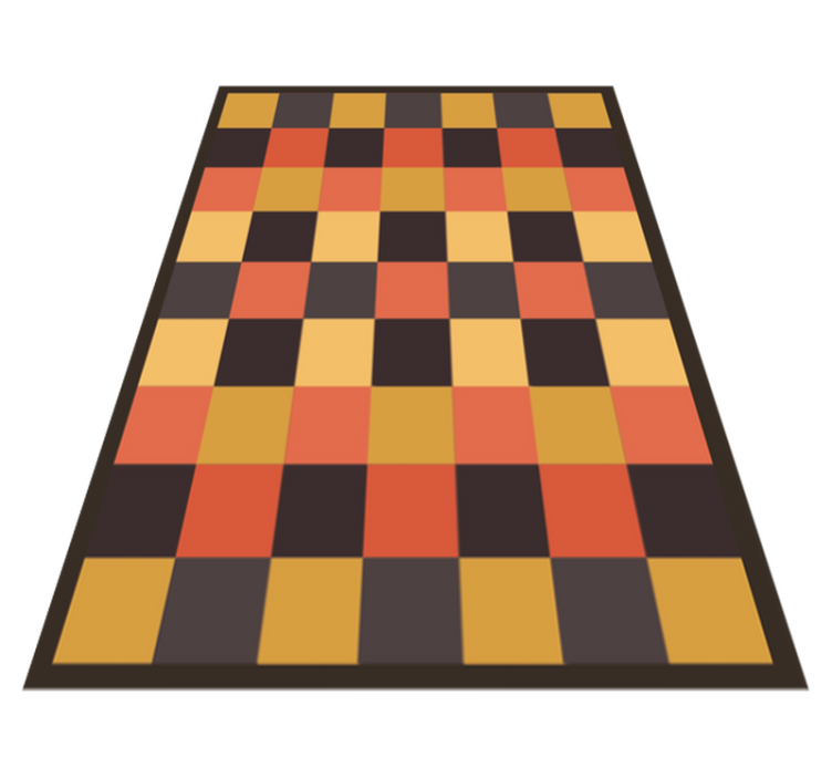 Tapis vinyles géométriques damier géométrique - TenStickers