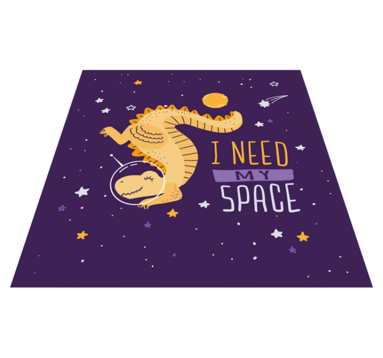 Tapis vinyle autres tapis illustration de dinosaure spatial - TenStickers