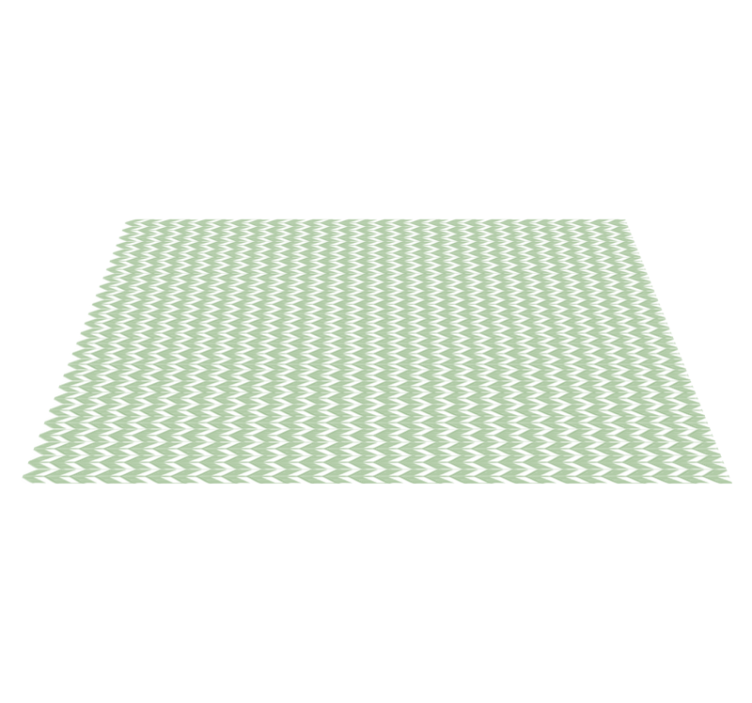 Tapis vinyles géométriques motif à chevrons vert - TenStickers