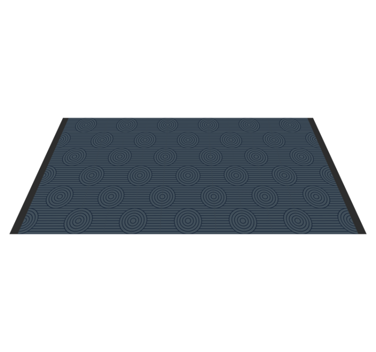 Tapis vinyle géométrique motifs circulaires gris - TenStickers
