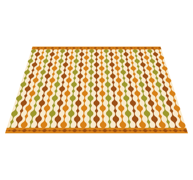 Tapis vinyle rayures conception de lignes ondulées - TenStickers