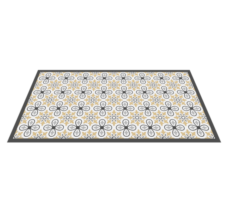 Tapis vinyles géométriques harmonie géométrique florale - TenStickers