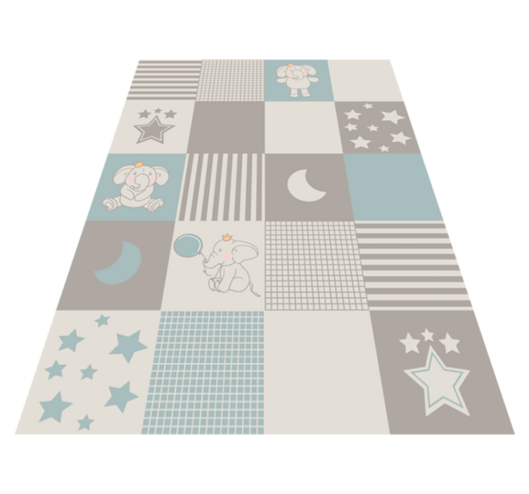 Tapis vinyle chambre bébé pépinière de patchwork - TenStickers