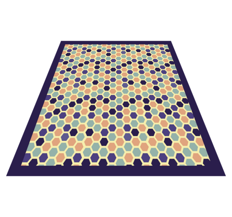 Tapis vinyles géométriques mosaïque hexagonale - TenStickers