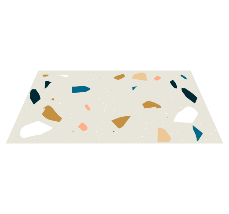 Tapis vinyles géométriques éclaboussure de terrazzo - TenStickers