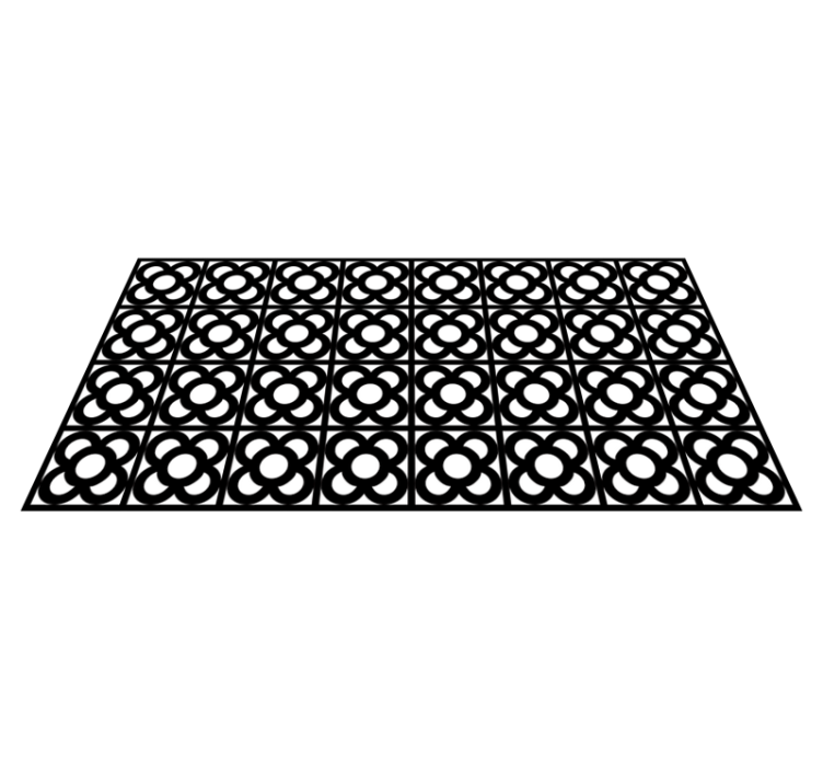 Tapis vinyles géométriques motifs circulaires - TenStickers