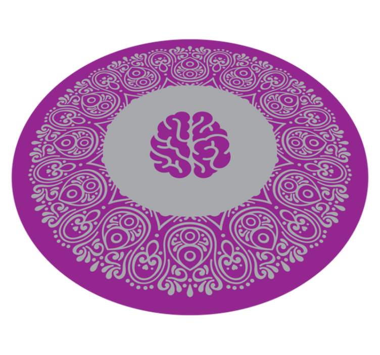 Tapis vinyle mandala design cerveau mandala - TenStickers