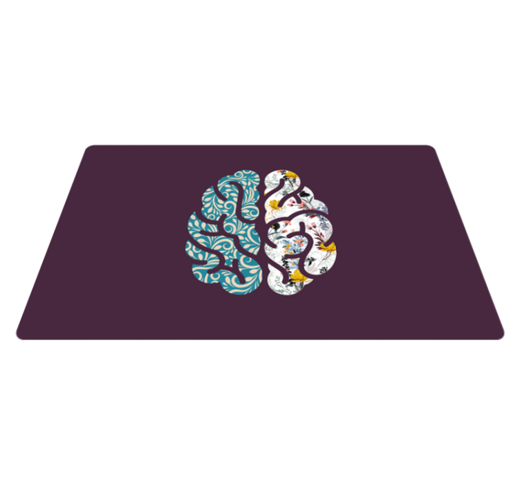 Tapis vinyle fleurs et plantes yin yang botanique - TenStickers