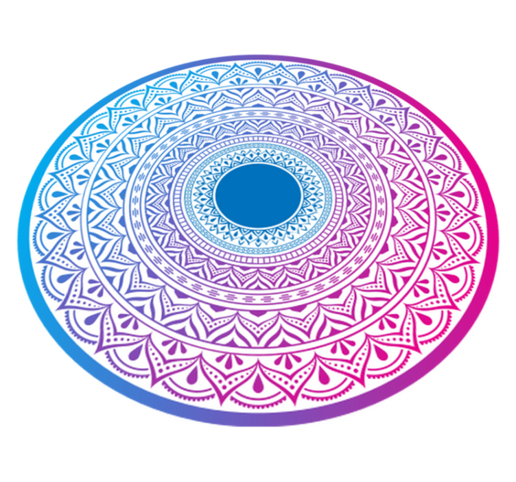 Tapis vinyle mandala mandala rond - TenStickers