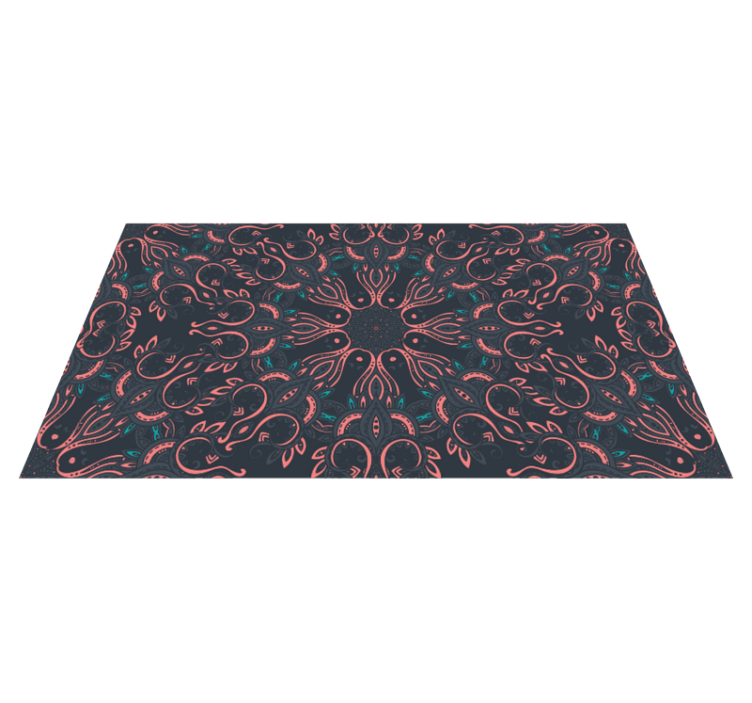 Tapis vinyle animal poulpe cachemire - TenStickers
