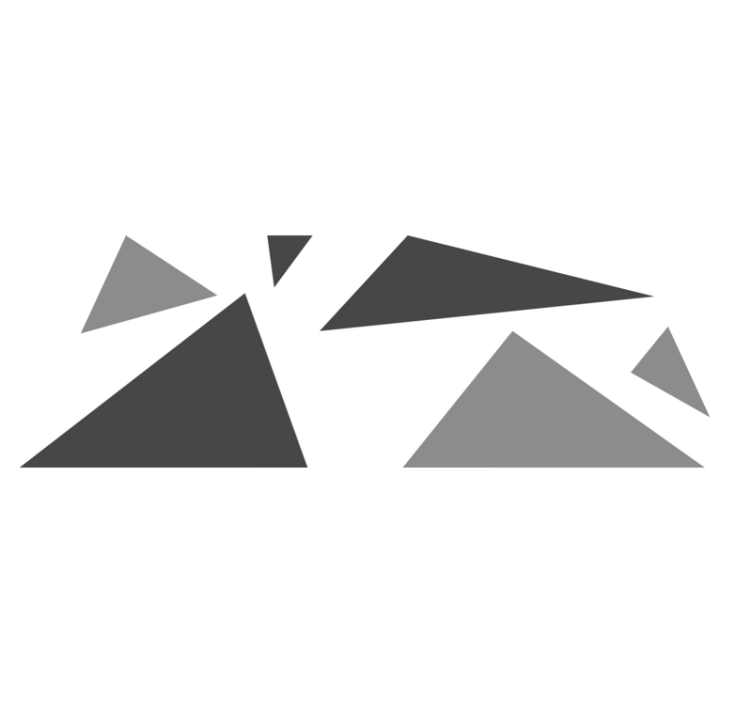 Tapis vinyle géométrique contraste de formes  - TenStickers