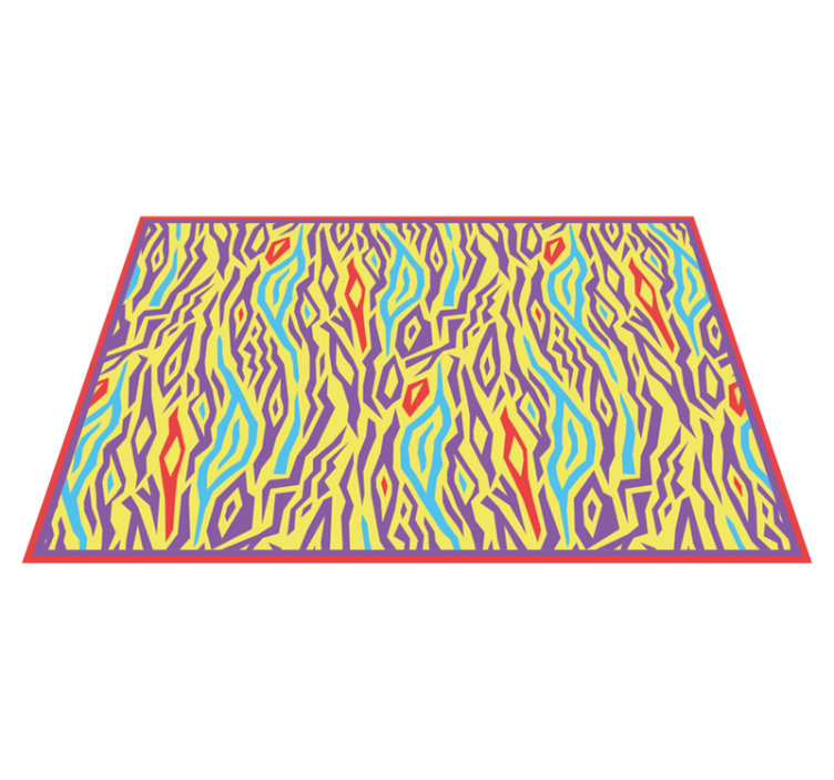 Tapis vinyles géométriques rayures zébrées abstraites - TenStickers