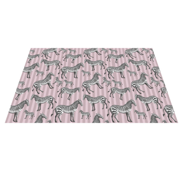 Tapis vinyle animal zèbres rayés - TenStickers