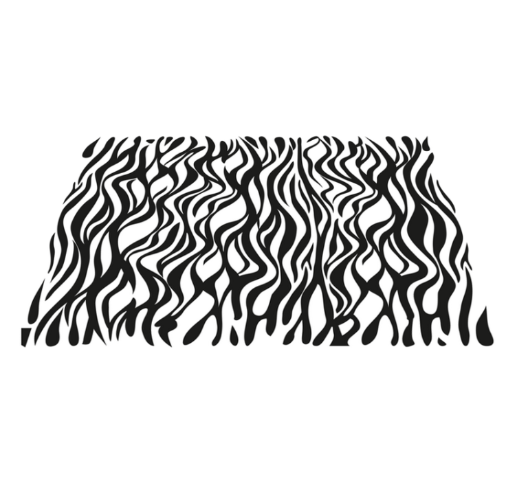 Tapis vinyle animal motif inspiré du zèbre - TenStickers