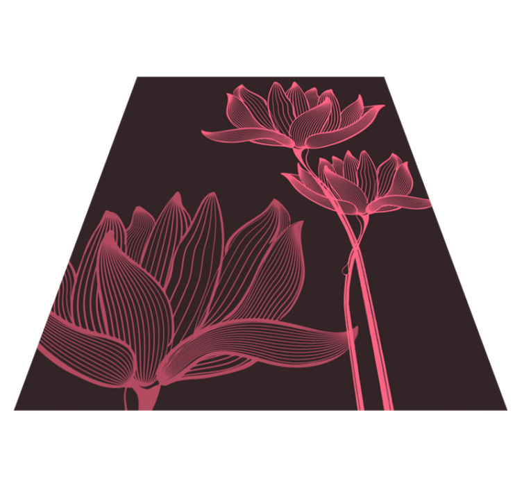 Tapis vinyle fleurs et plantes contraste floral - TenStickers