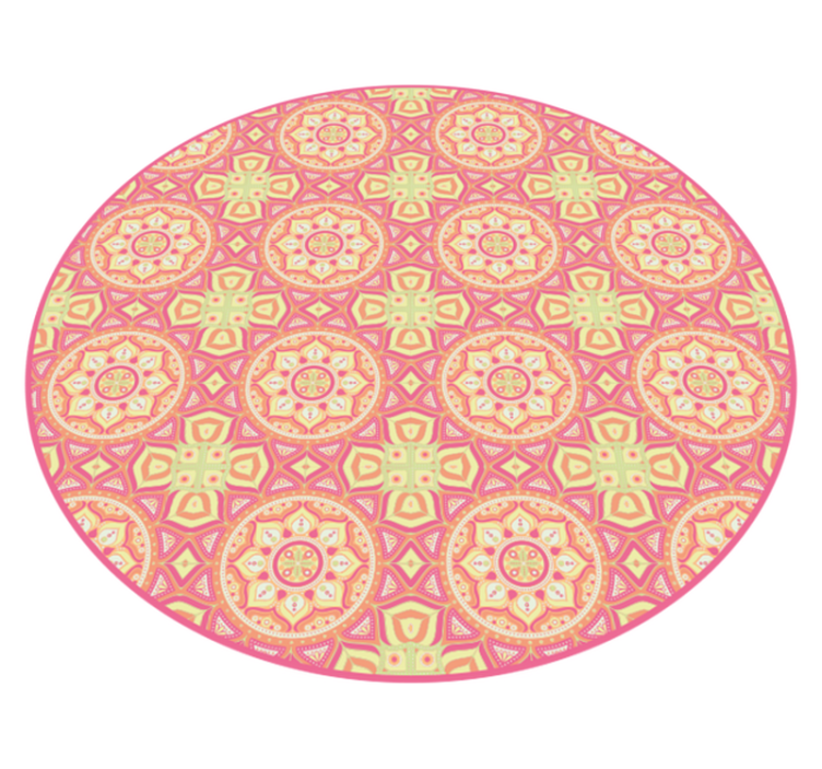 Tapis vinyle mandala cercle motif mandala - TenStickers