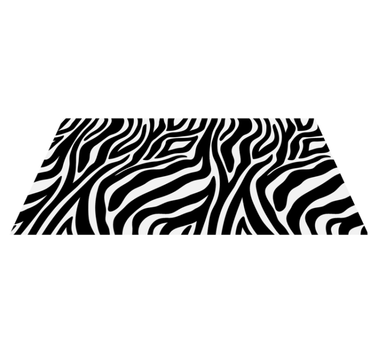 Tapis vinyle animal print zébré - TenStickers