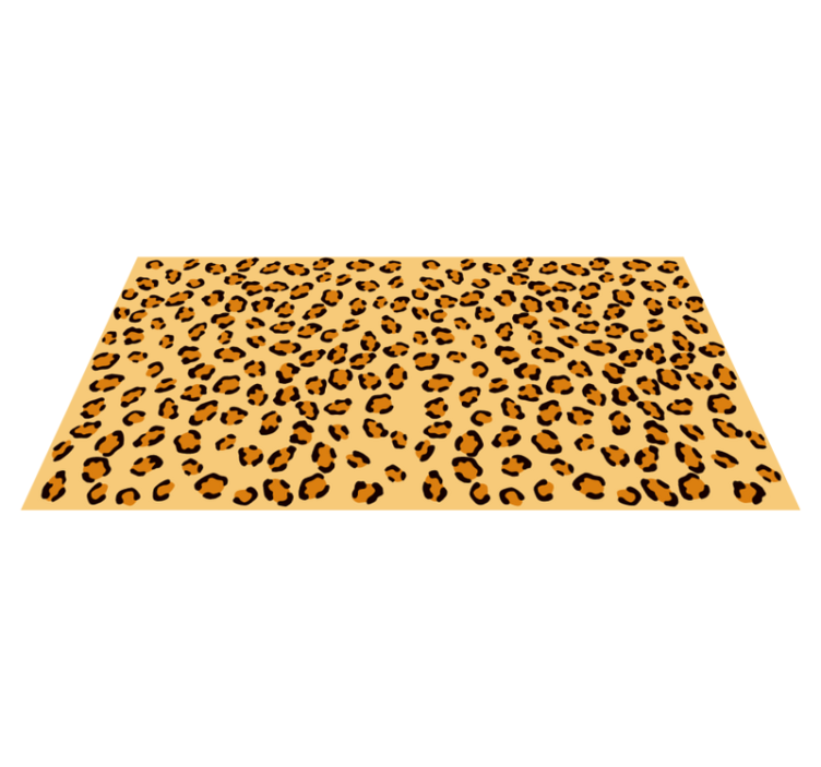 Tapis vinyle animal taches de léopard - TenStickers