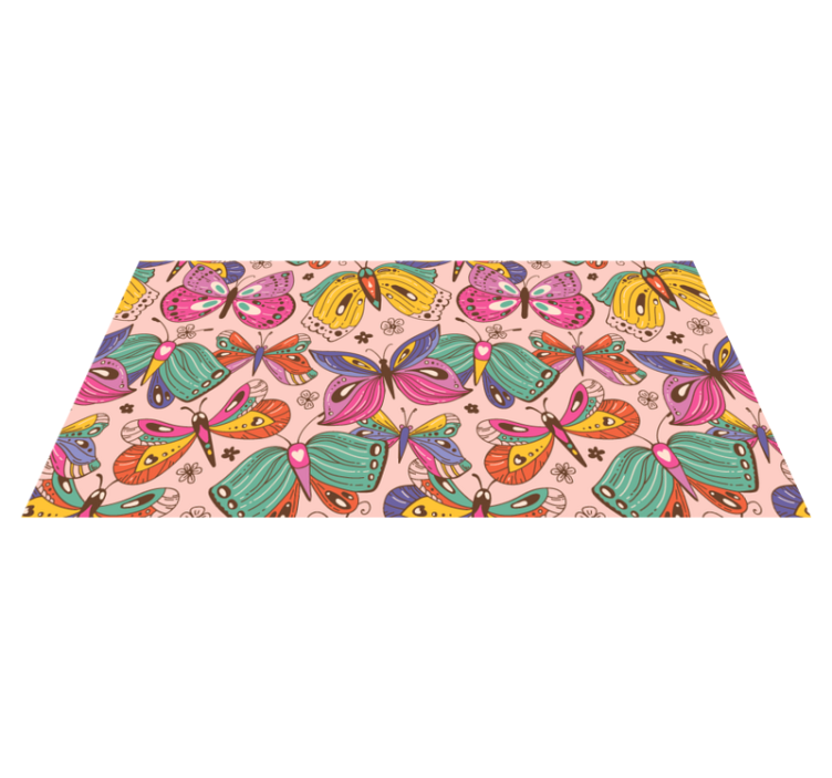 Tapis vinyle autres tapis motif papillon coloré - TenStickers
