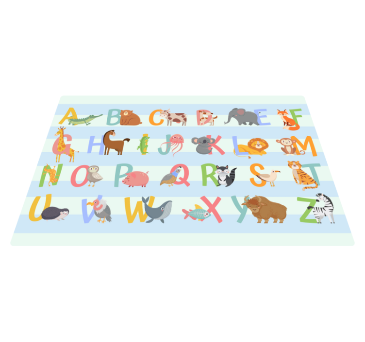 Tapis vinyle autres tapis défilé d'animaux de l'alphabet - TenStickers