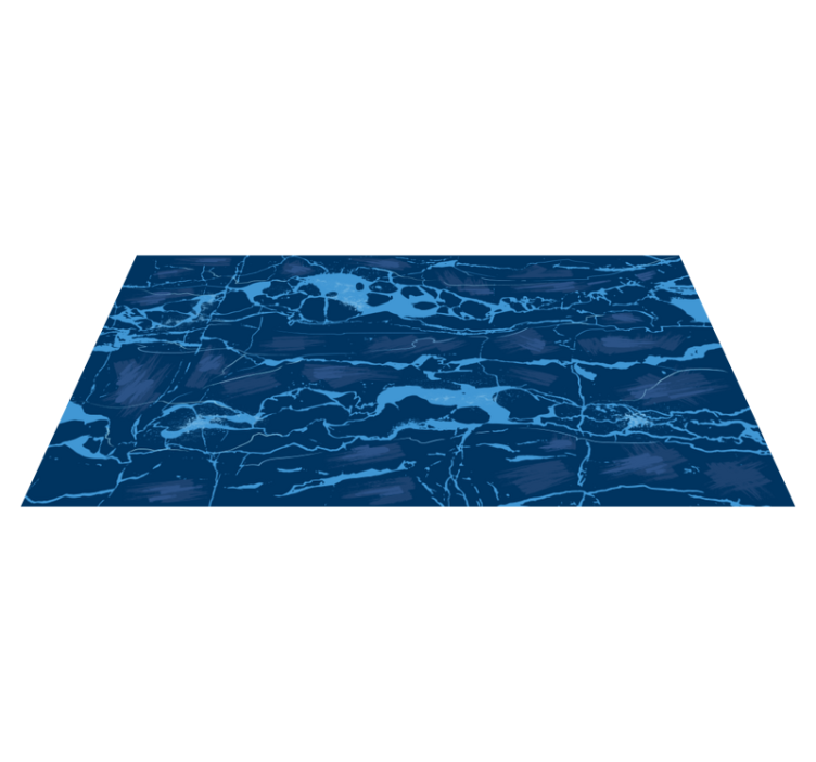 Tapis vinyle marbre tons bleus - TenStickers