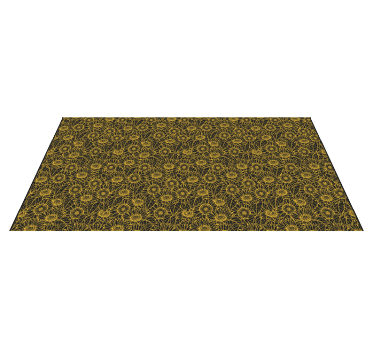 Tapis vinyle fleurs et plantes complexité florale - TenStickers