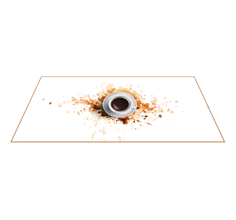 Tapis vinyle salle a manger Explosion de café - TenStickers