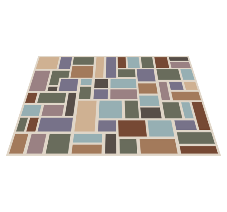 Tapis vinyles géométriques mosaïque cubiste - TenStickers
