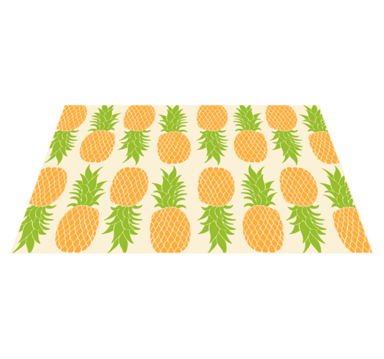 Tapis vinyle fleurs et plantes motif d'ananas - TenStickers