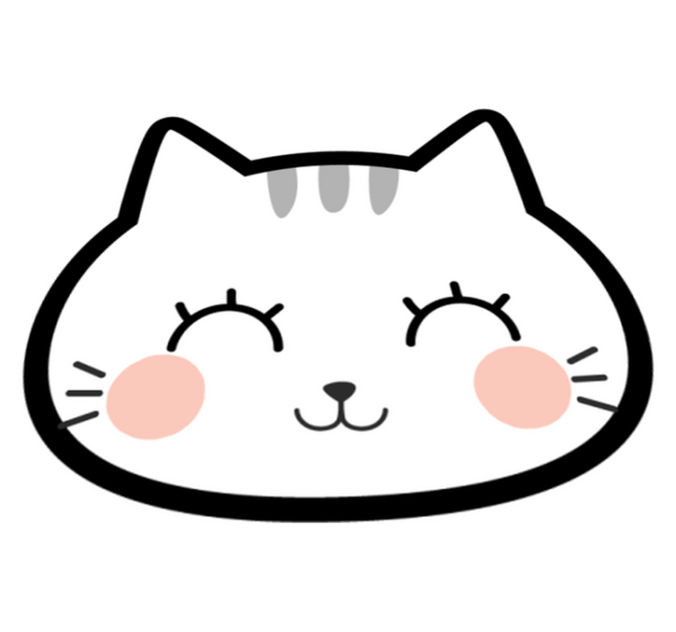 Tapis vinyle chambre bébé forme du visage de chat - TenStickers