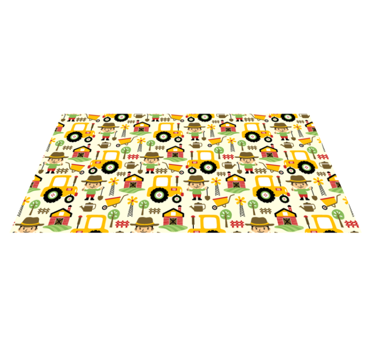 Tapis vinyle pour enfants motif ferme enfantine - TenStickers