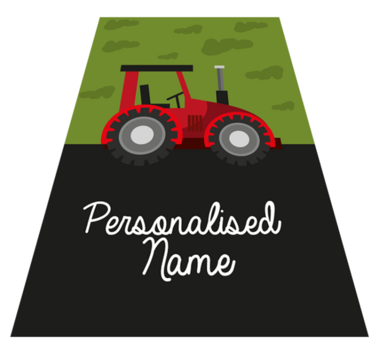 Tapis vinyle personnalisé tracteur sur mesure - TenStickers