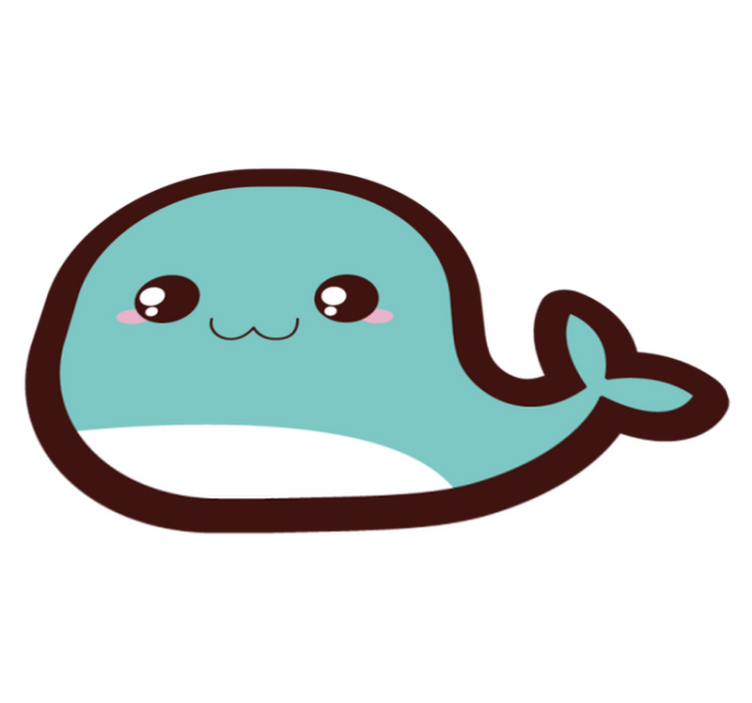 Tapis vinyle chambre bébé illustration mignonne de baleine - TenStickers