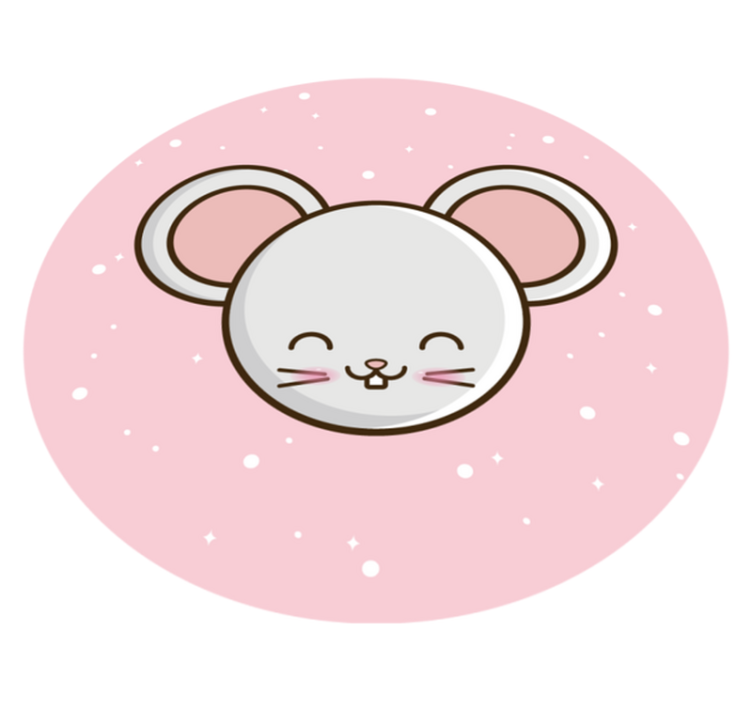 Tapis vinyle pour enfants illustration de souris adorable - TenStickers