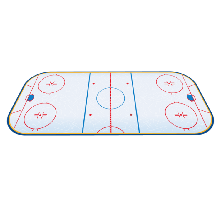 Tapis de jeu Terrain de hockey sur glace - TenStickers