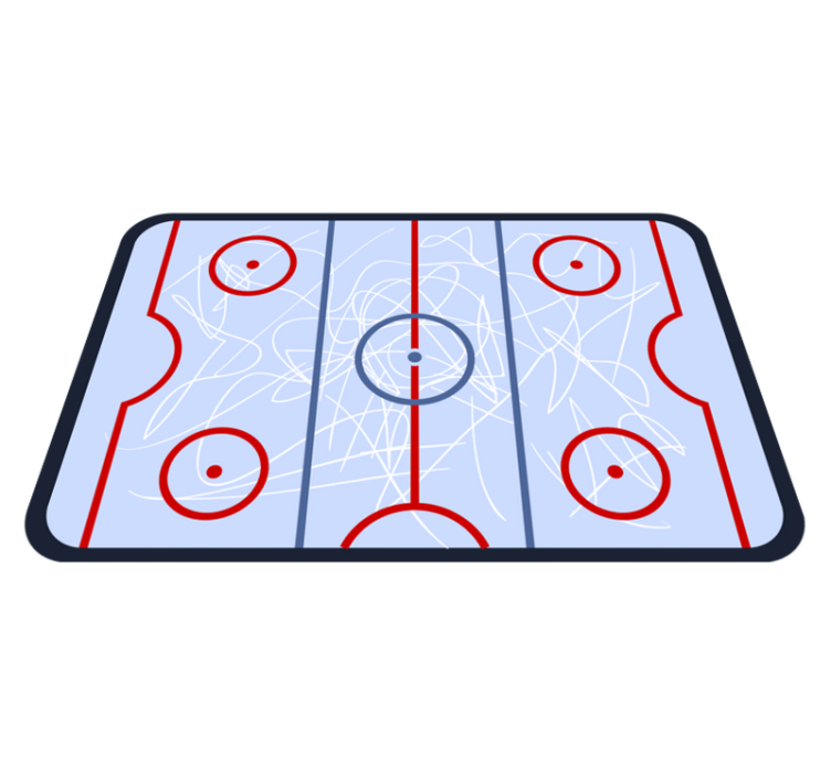 Tapis vinyle jeux terrain de jeu de hockey - TenStickers