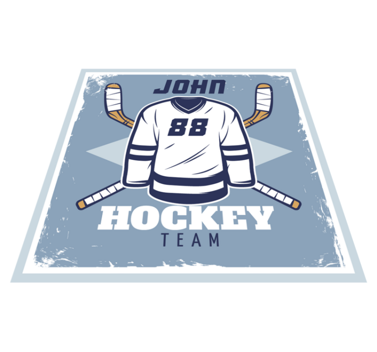 Tapis vinyle personnalisé emblème de hockey personnalisé - TenStickers