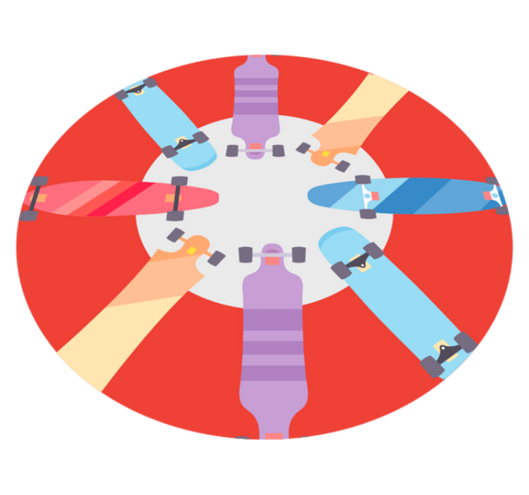 Tapis vinyle jeux jeu de société circulaire - TenStickers