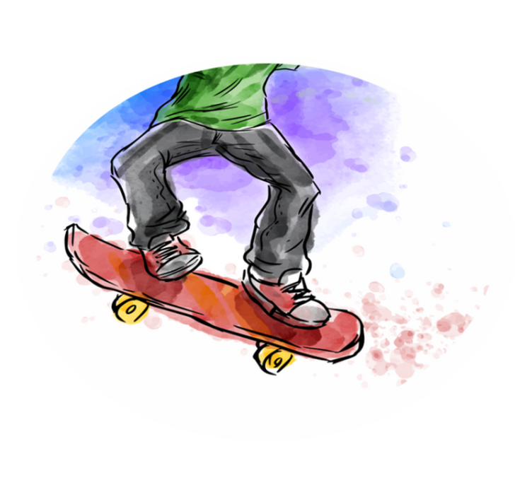 Tapis vinyle autres tapis illustration de skateboard - TenStickers