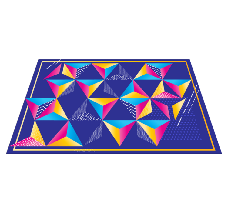 Tapis vinyles géométriques formes colorées et vibrantes - TenStickers