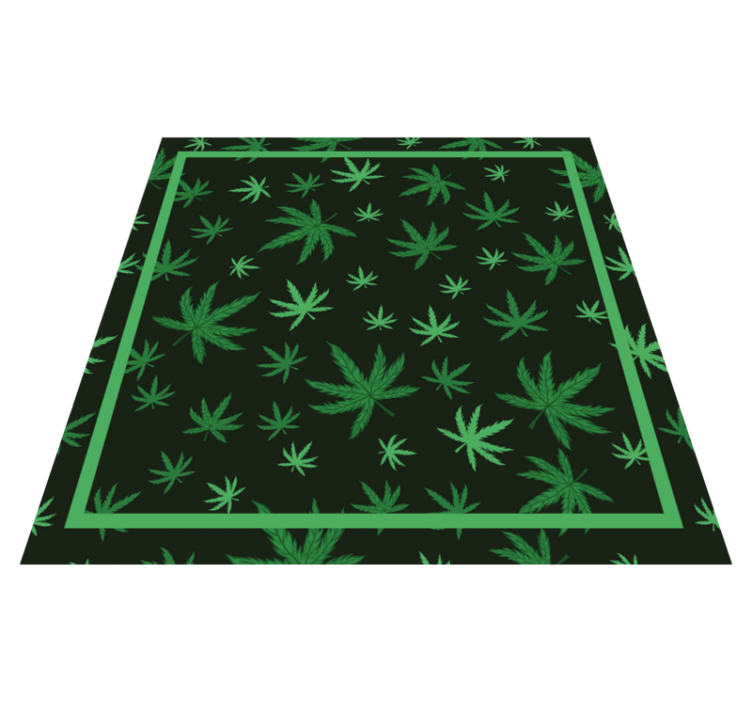 Tapis vinyle animal motif de feuille de cannabis - TenStickers